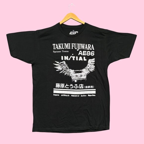 Initial D Takumi Fujiwara AE86 Street Racing Anime Tee XL - Picture 1 of 4